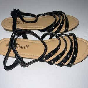 Sandalup Strappy Sandals Women's 8.5 Black